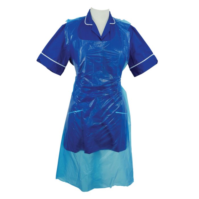 Polythene Aprons - Blue